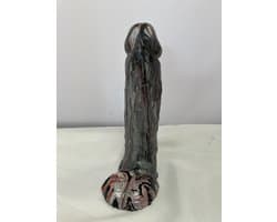 Handbeschilderde Piemelkunst van Keramiek Gips – Uniek Kunstobject – 18,5 cm – Cadeau & Decoratie