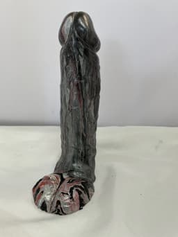 Handbeschilderde Piemelkunst van Keramiek Gips – Uniek Kunstobject – 18,5 cm – Cadeau & Decoratie — thumbnail 2