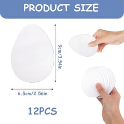 12 stuks antislip handgrepen voor schoenen, zoolbescherming, zelfklevende rubberen pads voor de hiel, stickers voor geluidsreductie, hoge hakken, 9 x 6,5 cm — thumbnail 3