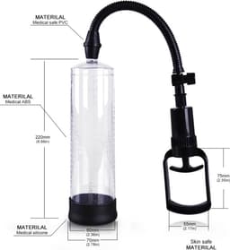 Men Penis pomp - Cockring - Penis pomp Met Penisring - Sex toys voor mannen - Penis Extender -Erectiepomp met penisringen — thumbnail 3