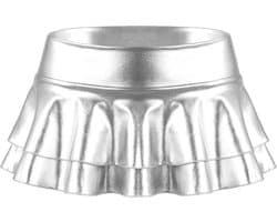 Go Go Gadget - Latex Look - Sexy Minirok - Erotisch - Zilver