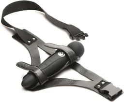 XR Brands - Thunder Strap Wand Dij Harnas - Zwart — thumbnail 1