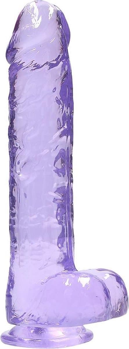 9" / 23 cm Realistic Dildo With Balls - Purple — afbeelding 1