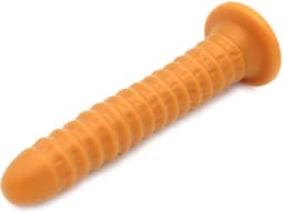 Gold Play - Soft Liquid Siliconen Anaal Dildo Ribbed - Goud S — thumbnail 2