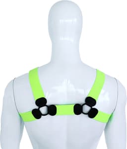 Kiotos - Elastisch Borstharnas - Tuigje - Riemenbody - Neon - Maat L/XL — thumbnail 2