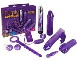 Paarse Appetizer set met seksspeeltjes