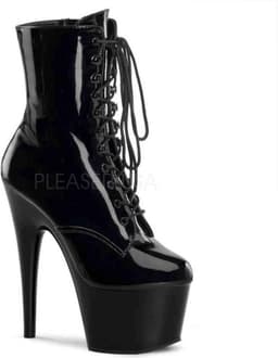Pleaser - ADORE-1020 Plateau Laarzen, Paaldans schoenen - Paaldans schoenen - 39 Shoes - Zwart — thumbnail 1