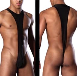 Mannen bodysuit deluxe | Zwart | Heren | BDSM kleding | Erotische jumpsuit — thumbnail 1