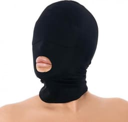 Rimba - Hood - Hoofdmasker Uit Elastische Stof Met Open Mond - Zwart — thumbnail 1