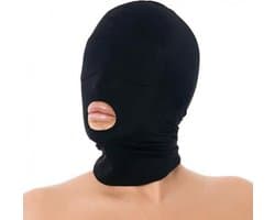 Rimba - Hood - Hoofdmasker Uit Elastische Stof Met Open Mond - Zwart