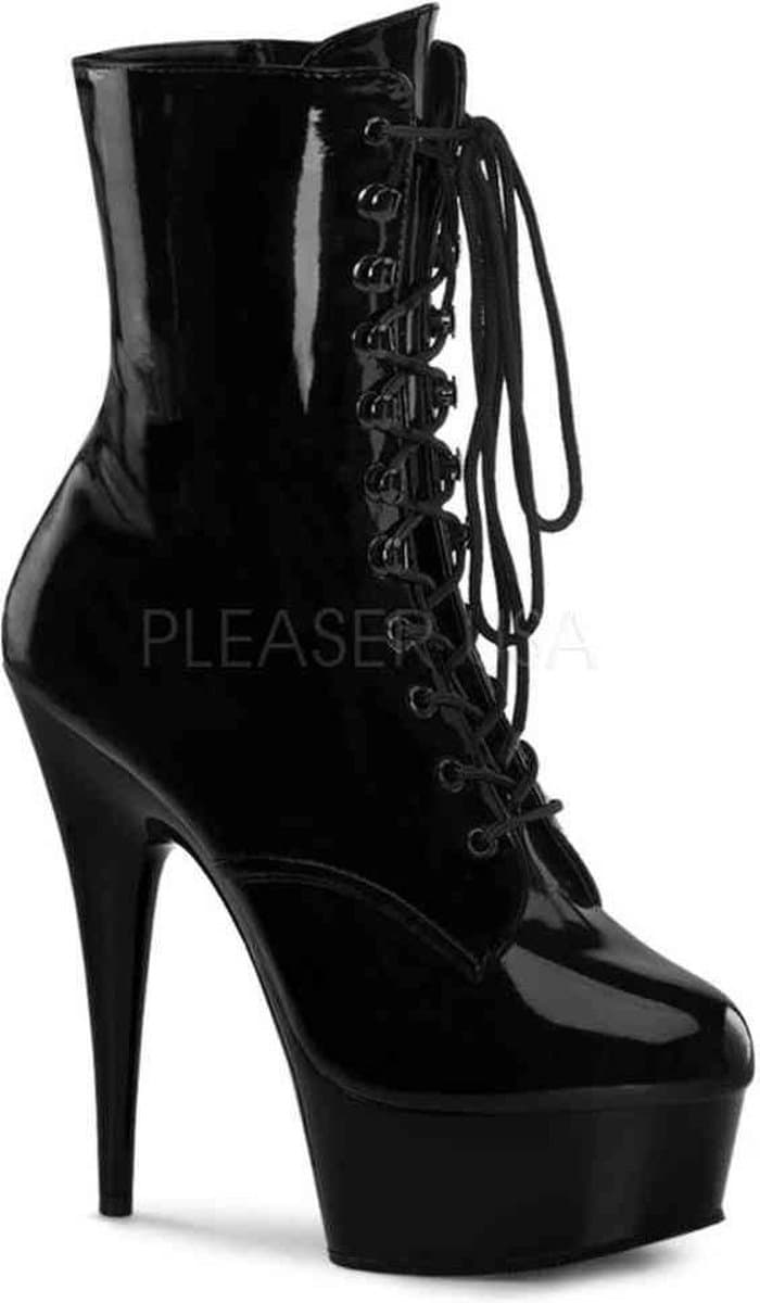 Pleaser - DELIGHT-1020 Plateau Laarzen - US 8 - 38 Shoes - Zwart — afbeelding 1