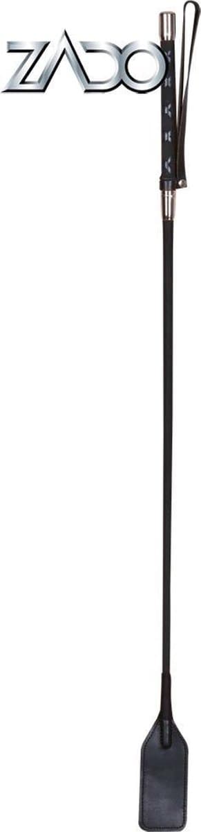 ZADO – 69 cm Lederen ‘Riding Crop’ Zweep met Luxe Uitstraling voor BDSM Training – Zwart — afbeelding 1