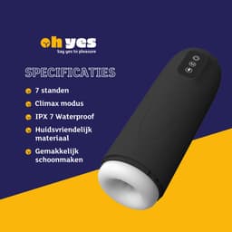 OHYES Masturbator voor man - Valentijn Cadeau - Sex toys voor mannen - Automatische Masturbators - Elektrische Pocket Pussy — thumbnail 4