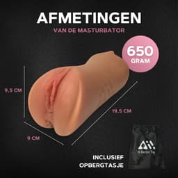 Aii Katana 3D Realistisch Masturbator + Opbergtas - Masturbator voor man - Pocket Pussy - 3 in 1 Vagina, Anus en Mond - Sex toys voor mannen - Licht Getint — thumbnail 3