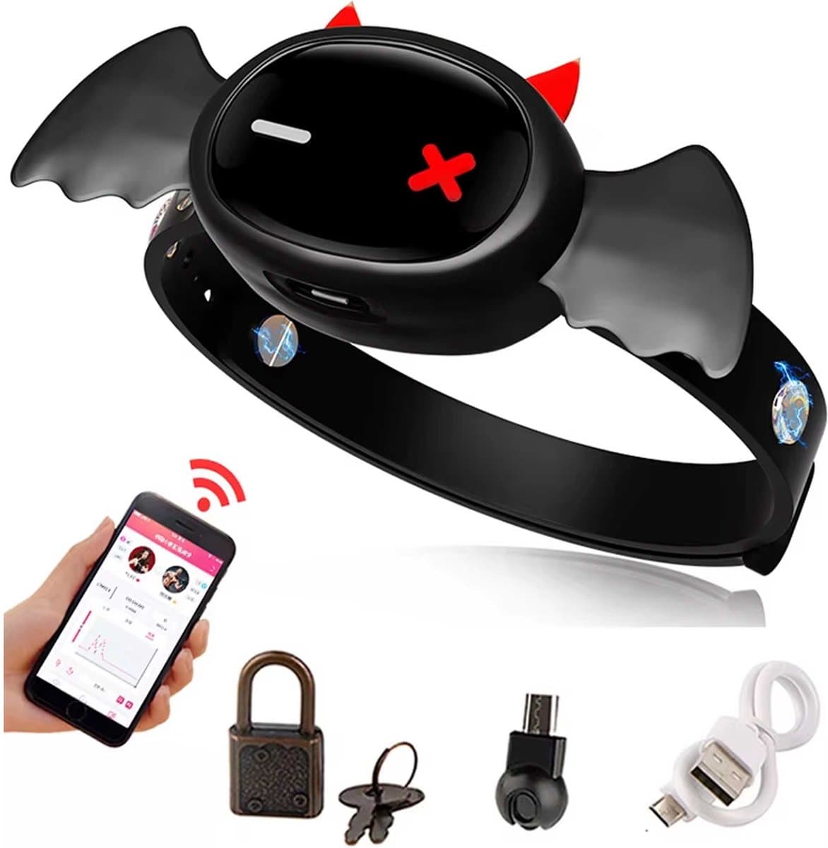 Bluetooth Elektronische Schok Halsband - App Bestuurbaar - Crawling Functie - BDSM — afbeelding 1