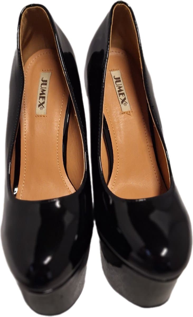 JUMEX-PLATEAU PUMP-BLACK-HEEL 15 CM-PLATEAU-6 CM-38 — afbeelding 1