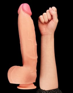 LoveToy - Realistic Dildo 30.5 cm - Nude — thumbnail 5