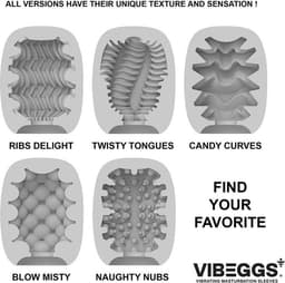 VIBEGGS - Twisty Tongues - Vibrerende Masturbatie Sleeve èn Vinger Vibrator - Wit — thumbnail 4