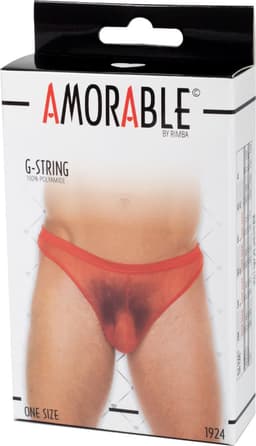 Amorable - Doorzichtige Rode String voor Mannen - Rode Heren Tanga - Polyamide - One Size — thumbnail 2