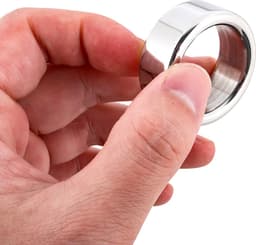 Banoch - Glansring Thick Ø 30 mm - brede metalen eikelring - cockring — thumbnail 5