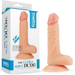 Lovetoy - The Ultra Soft Dude - Realistische Dildo - 18 x 4 cm — thumbnail 1