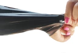 BNDGx® - 100% LATEX Handschoenen - Maat L/XL - Lang Zwart BDSM SM sexy glans handschoen vingerloos BDSM Rubber Fetish SM rollenspel kleding — thumbnail 3