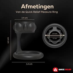 Quick Relief Extreme Pleasure Cockring™ - Cockring - Penis Ring - Seksspeeltje voor Koppels - Sex Toy voor Mannen & Vrouwen - Zwart — thumbnail 2