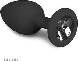 Siliconen Anaal Buttlug I Anaal Speeltje I Plug I Zwart I Diameter 3,2 cm — thumbnail 1