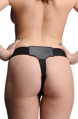 Dubbele Penetratie Strap On Harnas - zwart — thumbnail 5