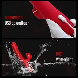HappySexy Vibrators Voor Vrouwen – Clitoris Dildo Rabbit Vibrator Luchtdruk Zuiger – Realistisch Likkende Tong Met Meerderde Standen Voor Koppels & Solo en Vibraties – A C G Spot Tarzan Sex Toys Stimulator 3 in 1 — thumbnail 3