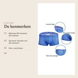 Dailygoods- Boxershorts Transparant Kant - Heren Ondergoed - Sexy Broekje - Lage Taille - Modieus Casual - Geschikt voor Alle Seizoenen — thumbnail 2