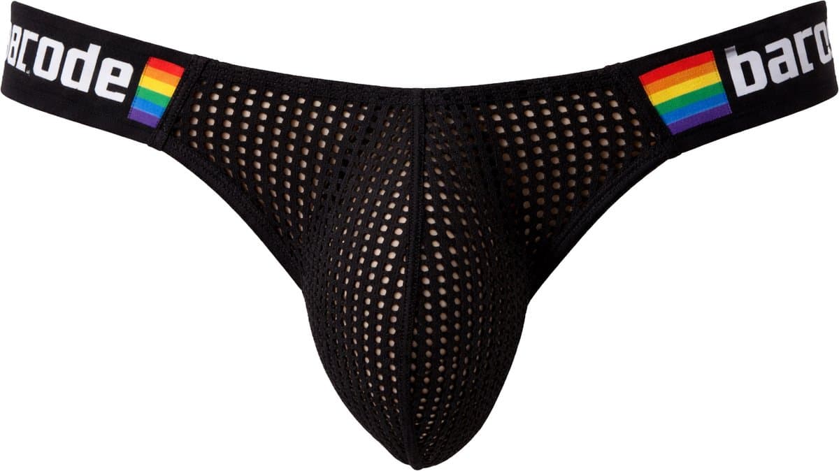 Barcode Berlin Pride Brief Regiro Black - MAAT XL - Erotisch Heren Ondergoed - Slip voor Man - Sexy mannen Slip — afbeelding 1