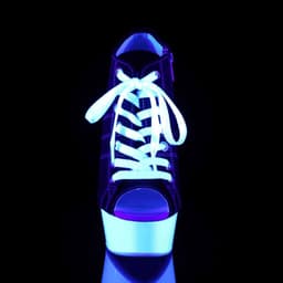 EU 35 = US 5 | DELIGHT-600SK-01 | 6 Heel, 1 3/4 PF Open Toe Sneaker, Side Zip — thumbnail 2