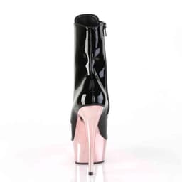 Pleaser Enkellaars -36 Shoes- DELIGHT-1020 Zwart/Roze — thumbnail 4