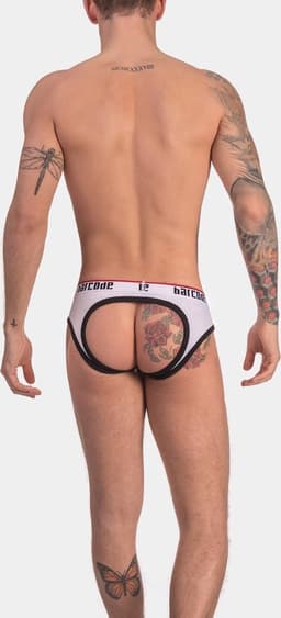 Barcode Berlin Maxime Backless Brief White - MAAT S - Erotisch Heren Ondergoed - Slip voor Man - Sexy mannen Slip — thumbnail 4