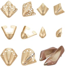 Teenbescherming voor Hoge Hakken - Lichtgouden Metalen Schoenbeschermers - 10 Stuks in 5 Stijlen — thumbnail 1