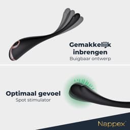 G spot, Clitoris en Prostaat Stimulator - Nappex™ Ica Vibrator [Discreet Verzonden] - Vibrators voor Mannen Vrouwen en Koppels - Bullet en Wand Sex Toys - Stil - Buigbaar - Realistisch - Prostate Massager - Anaal Seksspeeltjes - Kamasutra - Erotiek — thumbnail 5