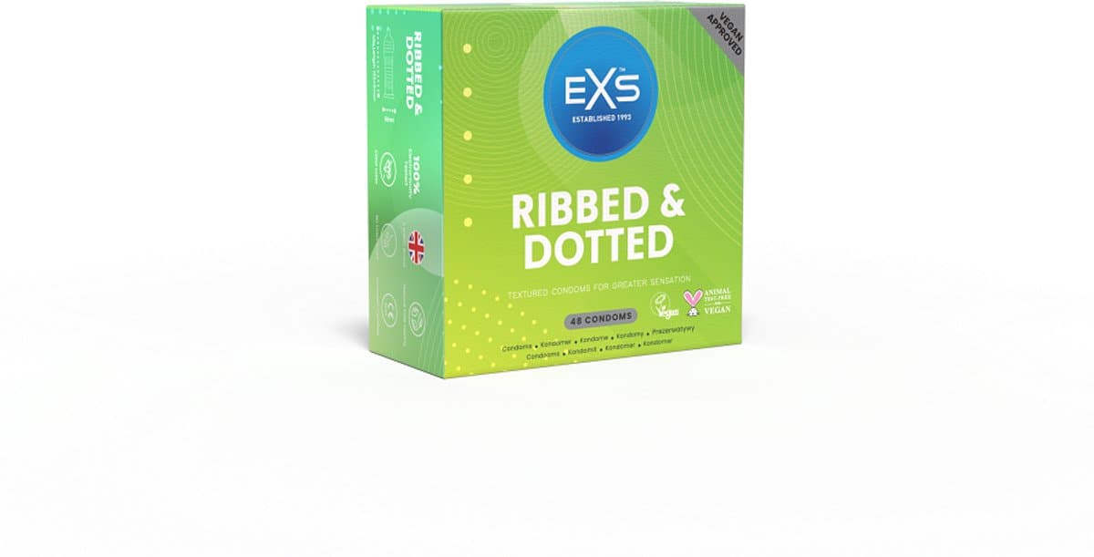EXS Ribbed and Dotted 48 condooms — afbeelding 1