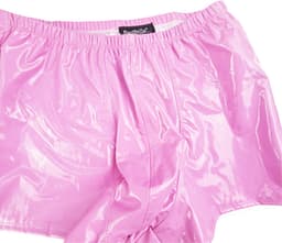 BamBella ® - Boxer short Maat S/M Datex roze (Latex en stof SM kleding BDSM erotische heren kleding ondergoed lingerie onderbroek zwart — thumbnail 2