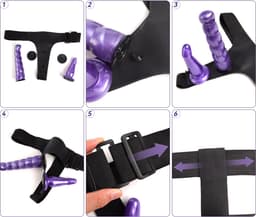 VIVIDIA Strapon Voorbinddildo - Pegging Harnas - Strap On Voor Mannen & Vrouwen - Met Extra Buttplug — thumbnail 5
