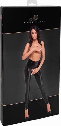 Taboo Wetlook Leggings with open Crotch & Bum - Maat L | BDSM | Noir Handmade — thumbnail 5