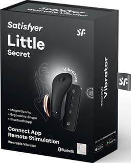 Satisfyer, bluetooth slipvibrator, oplegvibrator, 'Little Secret', 8,5 cm, met app, medische siliconen — thumbnail 1
