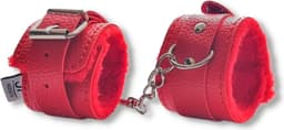 JT Products Bondage Handboeien Rood Erotiek Set voor BDSM - Seksspeeltjes Set Voor Koppel - Lederen Handboeien & Metalen Ketting - Sex Toys Kado - Seks Cadeau Hem & Haar - Kinky Cadeautjes Volwassenen - Erotisch Verjaardag Cadeautje Mannen & Vrouw — thumbnail 1