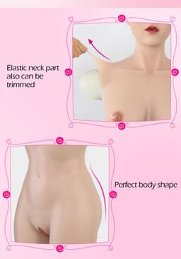 Bodysuit- cup E- Nepborsten-Full Body- Siliconen- Body Suit- Cosplay-Travestie- Siliconen Gezicht- — thumbnail 4