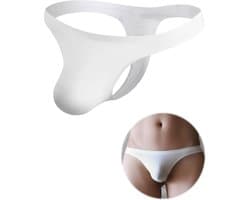 Chic Heren String Tanga - IJszijde, Lage Taille, Ademend, Sexy en Naadloos Ondergoed - Grote Maat