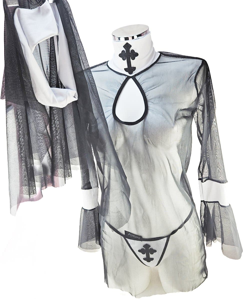 BamBella ® Sexy Cosplay Rollenspel kleding - Onesize - outfit dames Sexy non pak Zwart — afbeelding 1