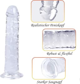XXL Realistische Jelly Dildo met Sterke Zuignap: Enorme Siliconen Penisreplica voor Intense Anale en Vaginale Stimulatie, Geschikt voor Vrouwen en Mannen — thumbnail 3