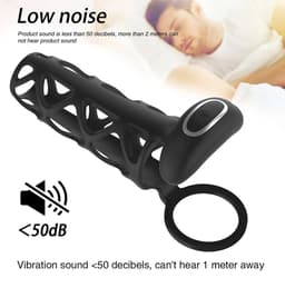 Scrotum en penis sleeve vibrator - Remote - One size - 10 standen - Kuisheidskooi — thumbnail 2