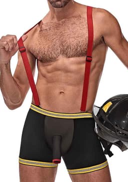 Male Power Hose Me Down Kostuum - L/XL black S/M — thumbnail 2