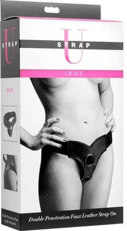 Dubbele Penetratie Strap On Harnas - zwart — thumbnail 2